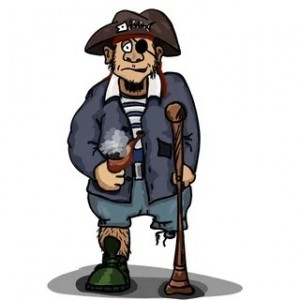 Create meme: old pirate, pirates, the one-legged pirate