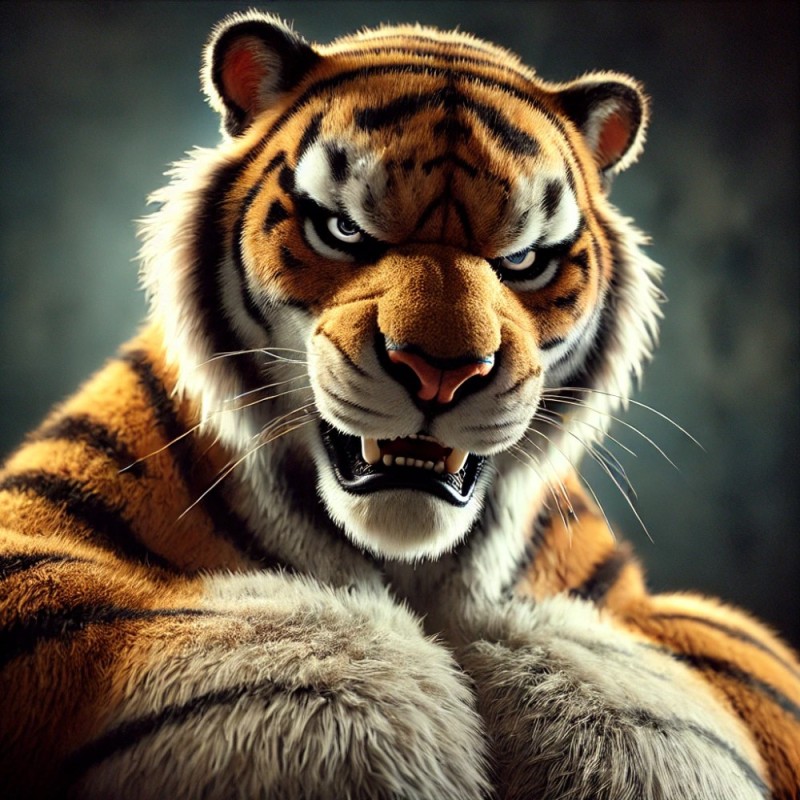 Create meme: tiger , Tiger with a grin, angry tiger 