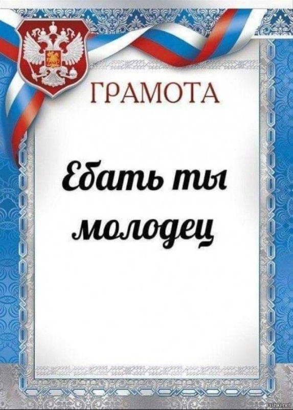 Создать мем: грамота с юмором, грамота ты молодец прикол, образец грамот