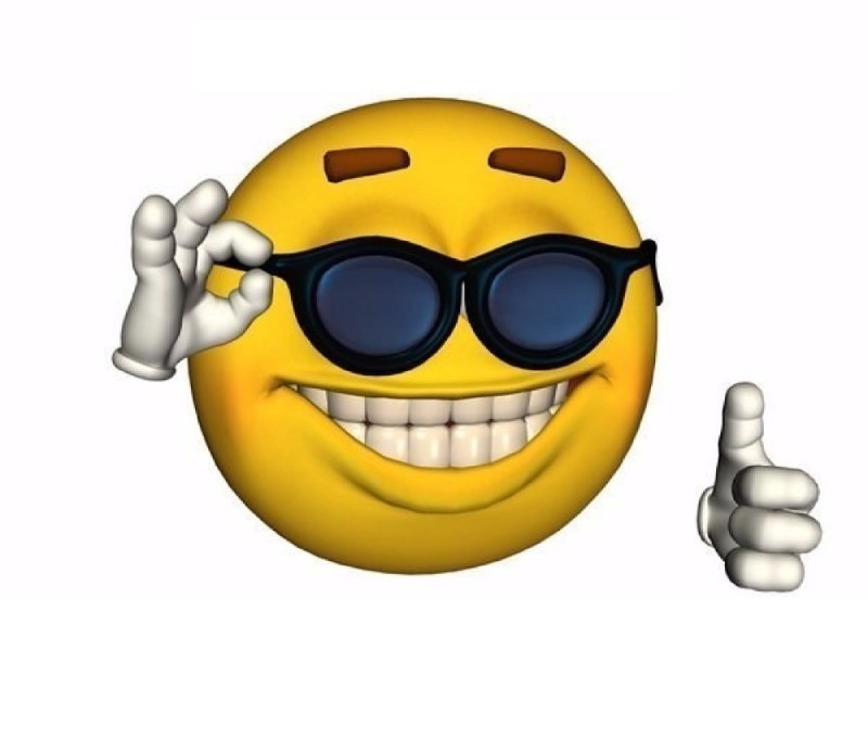 Create meme: smiley face with glasses meme, smiley with glasses, The smiley face is cool with glasses