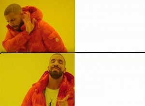 Создать мем: drake meme, drake мем, мем с негром