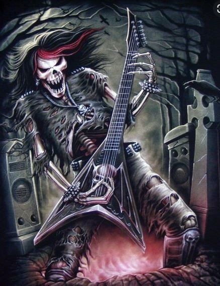 Create meme: heavy metal, metal guitarist, metal art