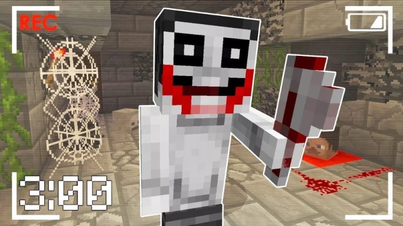 Create meme: Jeff the minecraft killer, jeff the killer in minecraft, minecraft kripipasta