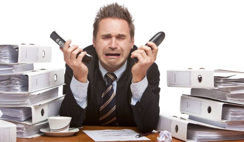 Create meme: Scammers are calling, a disgruntled boss, An office worker is crying
