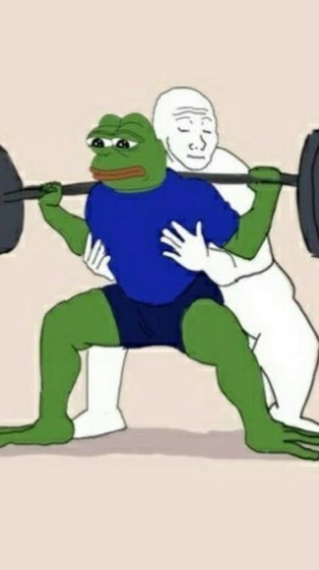 Создать мем: накаченная лягушка, pepe lift, pepe качок