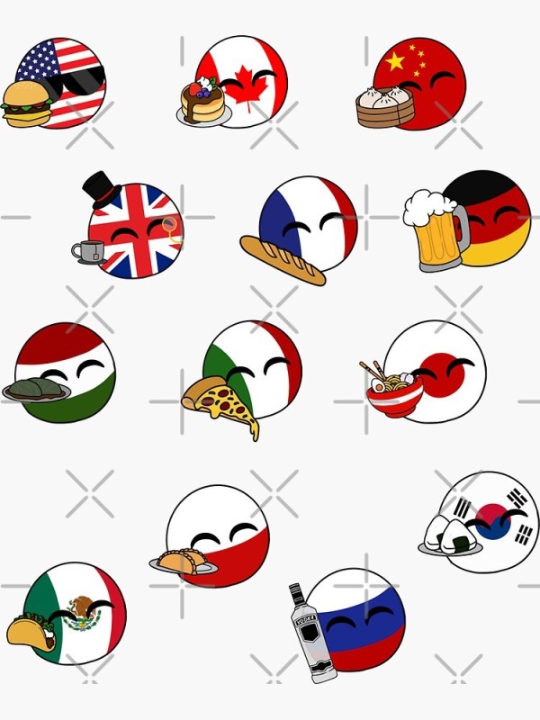 Создать мем: польша countryballs, countryballs polandball, китай countryballs