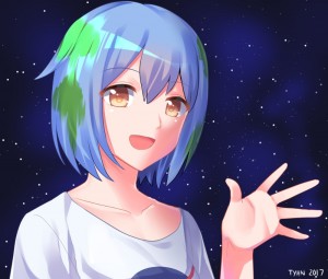 Create meme: anime, earth Chan anime, earth Chan