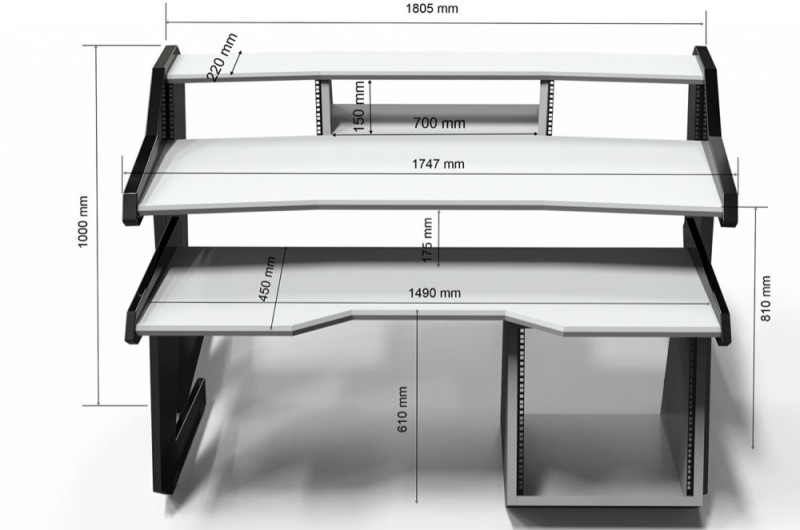 Создать мем: стол, стол для студии, студийный стол studio desk beat desk white