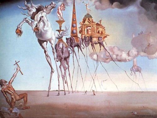 Create meme: Salvador Dali The Temptation of St. Anthony, Dali the Temptation of St. Anthony painting, Salvador Dali The Temptation of St. Anthony 1946