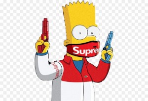 Create meme: Simpson high, bart simpson supreme, The simpsons