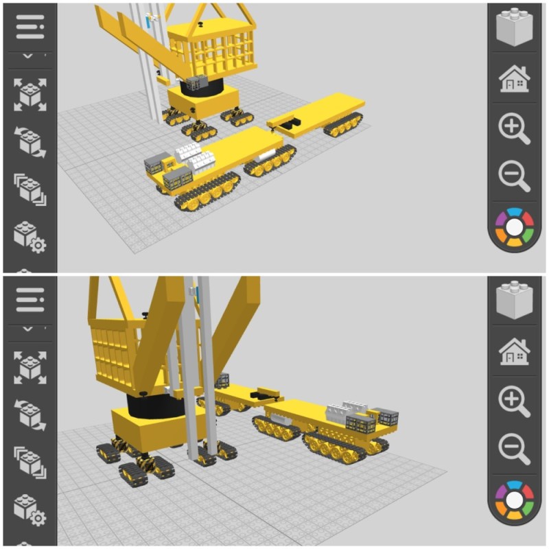 Create meme: lego liebherr, lego technic, lego 