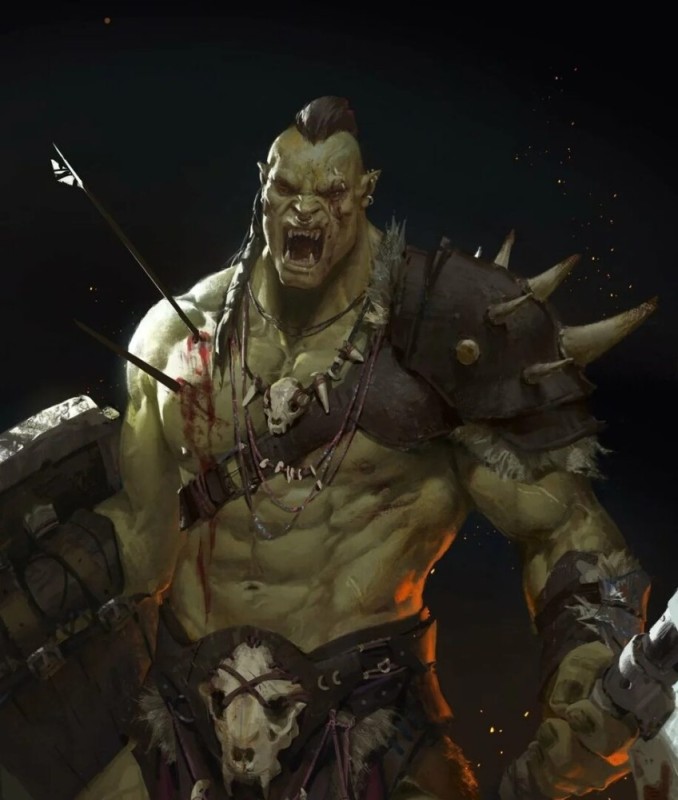 Create meme: orc warcraft art, orc warrior, geld orc