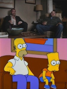 Create meme: Homer, the simpsons boy, the simpsons father