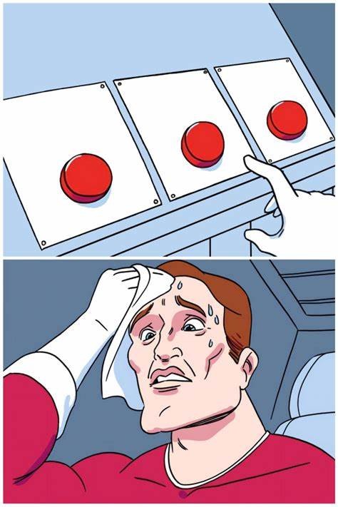Create meme: red button meme, memes, comics 