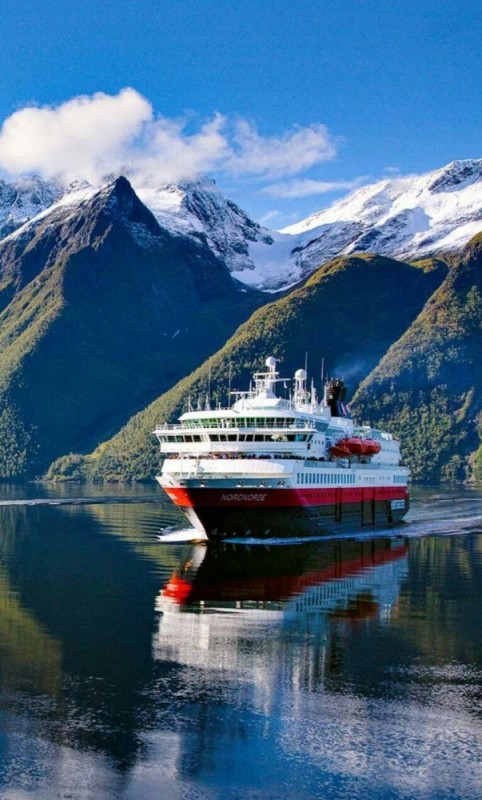 Create meme: norwegian fjords cruise, hurtigruten norway, Norway 