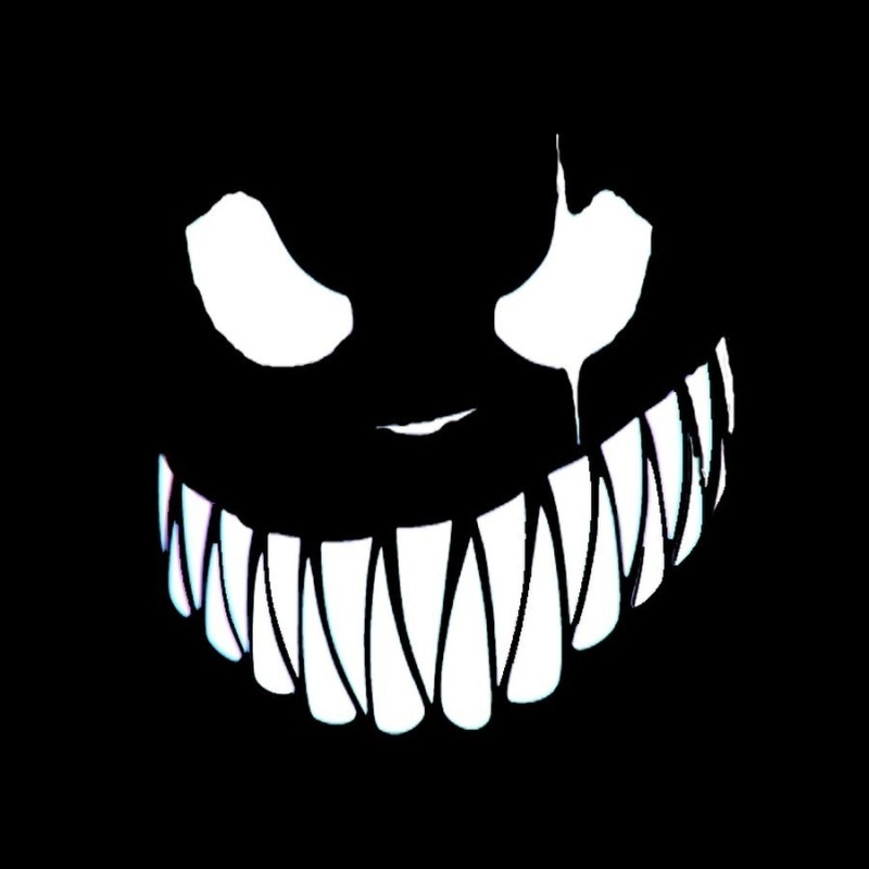 Create meme: evil smile pattern, teeth on a black background, the smile on black background