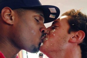 Create meme: michael x sam, Negros gay kisses, sam kissing 3
