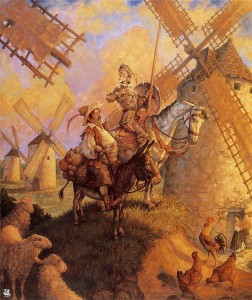 Create meme: Scott Gustafson, don Quixote Scott Gustafson, don Quixote and the windmill pictures
