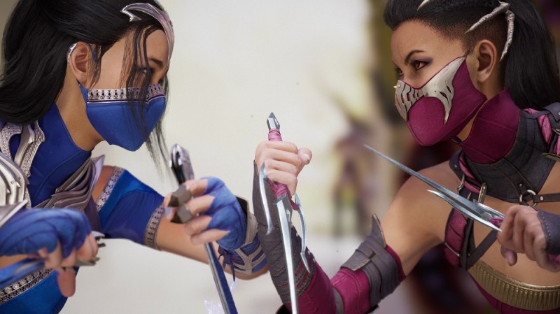 Create meme: kitana, kitana and milina, mortal kombat 11 mileena