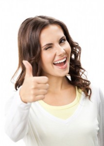 Create meme: thumbs up, gesture, woman