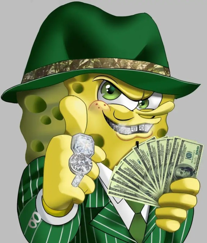 Create meme: Spongebob mafia, spongebob mafia, spongebob gangsta