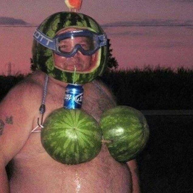 Create meme: strey228 in a watermelon helmet, people watermelon, Airborne watermelon