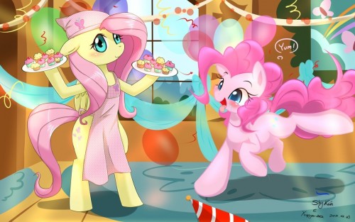 fluttershy and pinkie pie