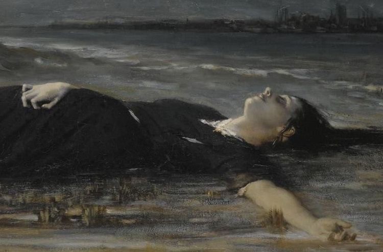 Create meme: painting art, the drowned woman painting, pictures 