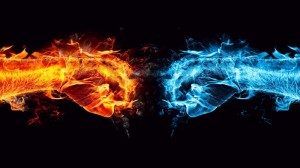 Create meme: water and fire, fire and ice, flame