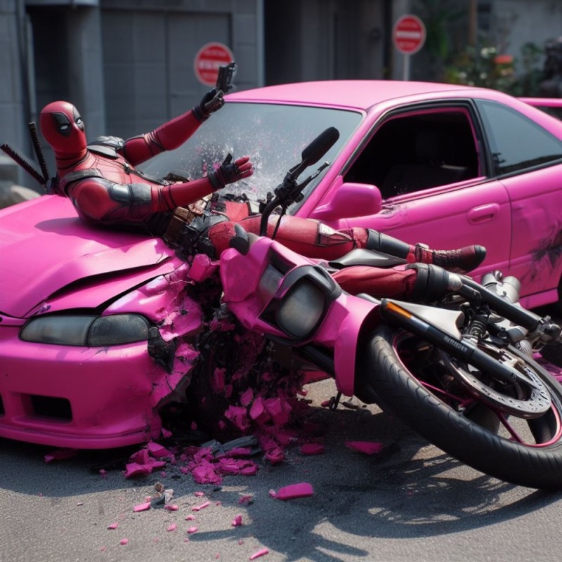 Create meme: motorcycle accident, machine , accident 