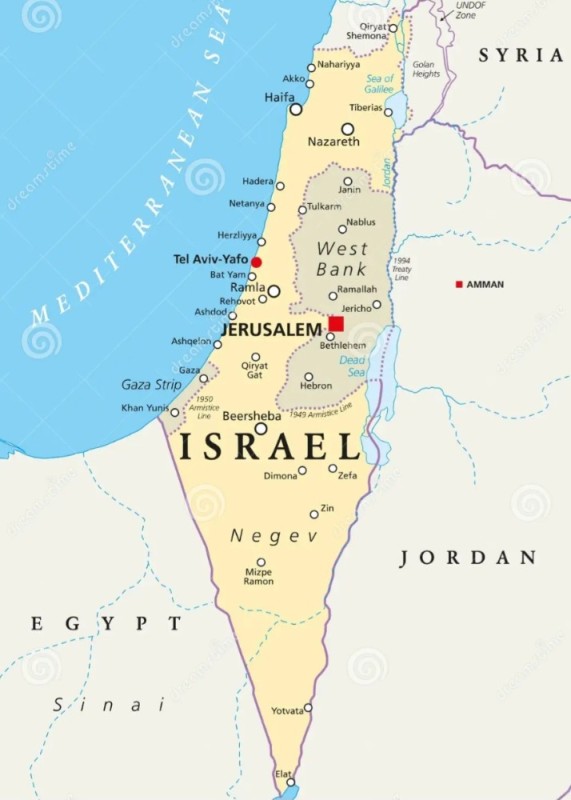 Create meme: map of israel, Israel on the map in English, ramla israel on the map