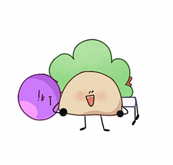 Create meme: bfb tacos, bfdi lollipop and taco, taco inanimate insanity art