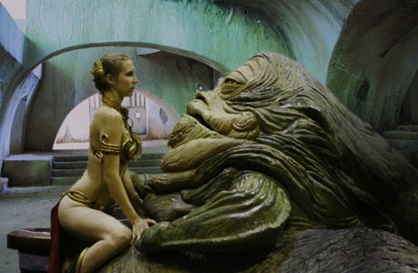 Create meme: Jabba the Hutt and Princess Leia, star wars Jabba the Hutt, Jabba's Star Wars