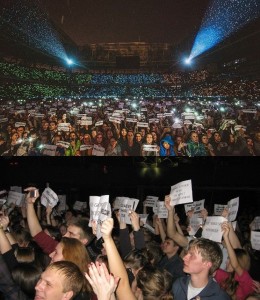 Create meme: SK Olympic disco 80, the metallic concert crowd, photo from the concert hall, Leningrad