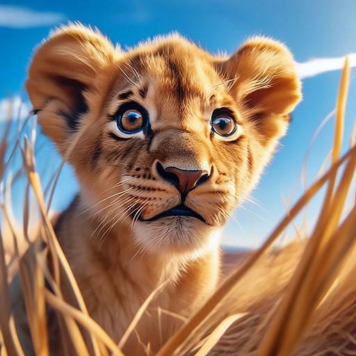 Create meme: the lion cub, lion cub art, Leo the lion