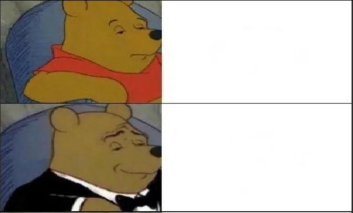 Create meme: template meme Winnie the Pooh, Winnie the Pooh in a Tux, winnie the pooh