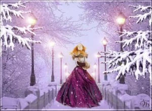 Create meme: cards winter, winter landscape, winter evening