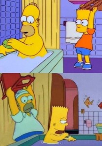 Create meme: bart simpson, Homer, Homer Bart chair