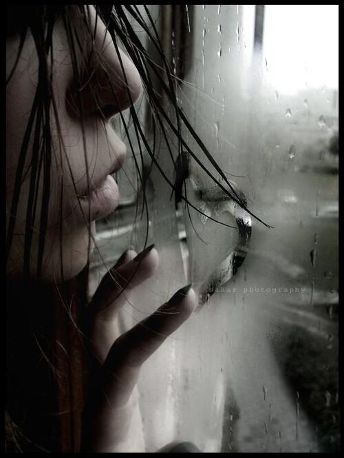 Create meme: Tears of loneliness, sad girl, Rain tears