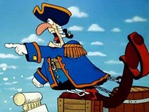 Create meme: captain Smollett gun, captain Smollett, captain Smollett treasure island cartoon