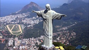 Create meme: Brazil, Michelangelo's statue of Christ the Redeemer, the statue of Christ in Brazil on the map