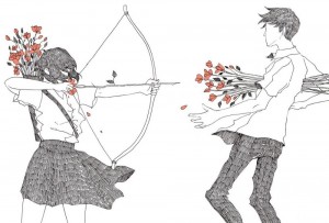 Create meme: drawings anime, figure, drawings of anime couples