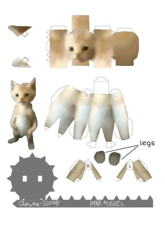 Create meme: paper figures, paper animals, paper craft templates