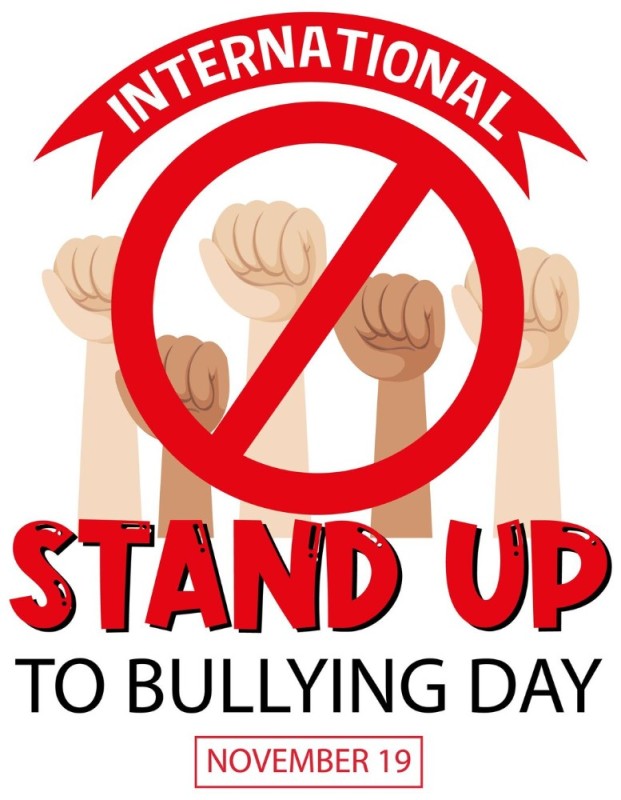 Create meme: international stand up to bullying day, bullying poster, English text