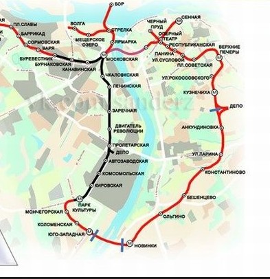 Create meme: the scheme of the Nizhny Novgorod metro, nizhny novgorod metro scheme, nizhny metro