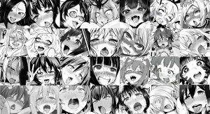 Create meme: anime ahahaa collage, ahago face collage
