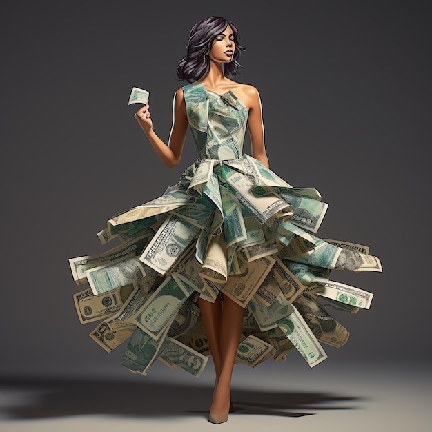 Create meme: a dress made of paper, a dress made of unusual materials, paper dress