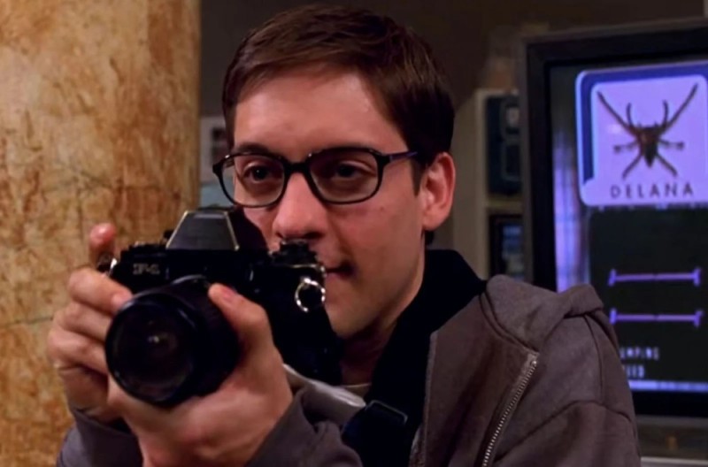 Create meme: a frame from the movie, Tobey Maguire spider man 2002, Tobey Maguire 