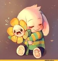 Создать мем: asriel art, флауи, няшные