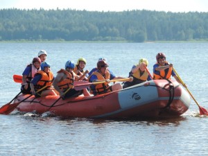 Create meme: rafting on the river